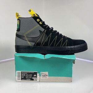 Nike SB Zoom Blazer Mid PRM Acclimate Cool Grey Yellow Strike DC8903 001 Sz 10.5